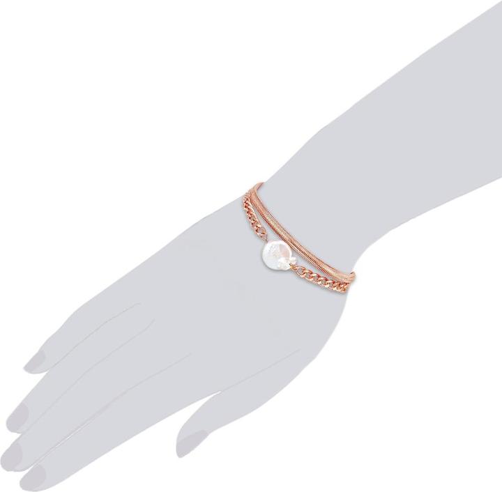 Produktbild Lulu & Jane Messing Süsswasser-Zuchtperle roségold 19,0 cm Basislänge + 5,0 cm Verlängerung - 33106 (19 cm, Messing)