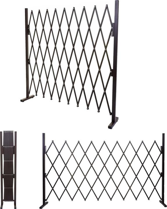 Produktbild Swisshandel24 Absperrgitter, Scherengitter Rankhilfe Tierschutzgitter ausziehbar, Alu braun - Höhe 153cm, Breite 3 (32 cm)