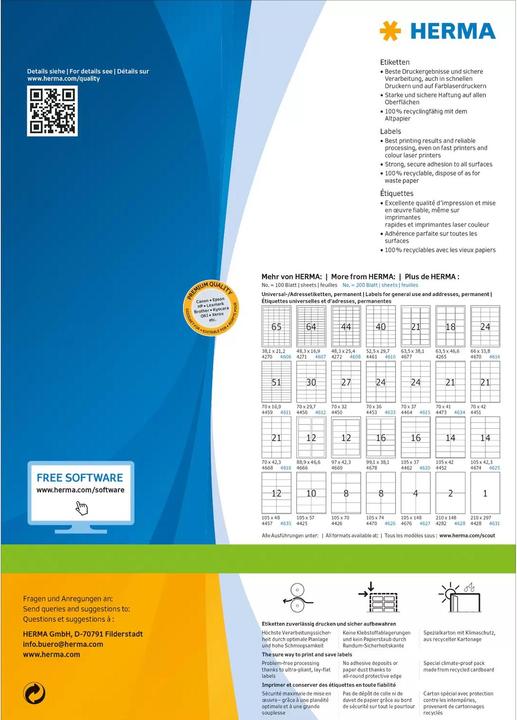 Actual product image HERMA Shipping labels A6