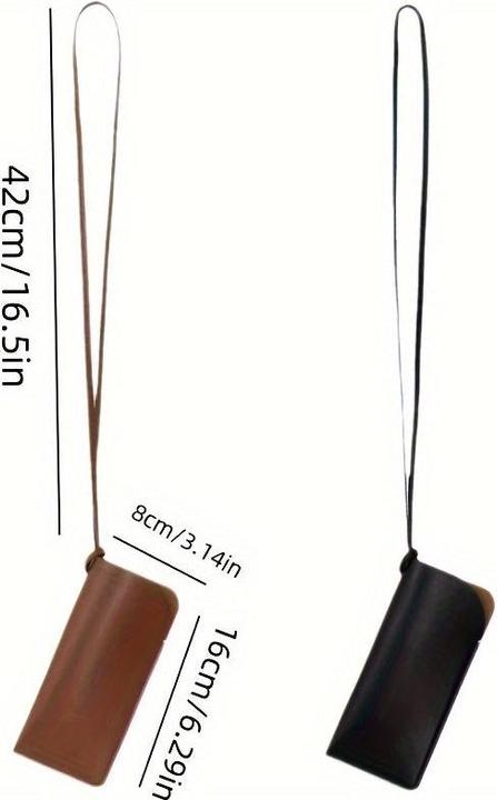 Image du produit Only-Bags.Store Etui à lunettes en cuir PU, porte-lunettes à sangle réglable, accessoire de mode à suspendre