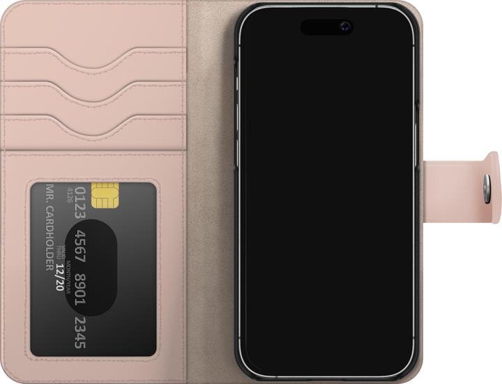 Actual product image iDeal Of Sweden iPhone 15 Pro Max Magnet Wallet +, Pink (Apple iPhone 15 Pro Max)