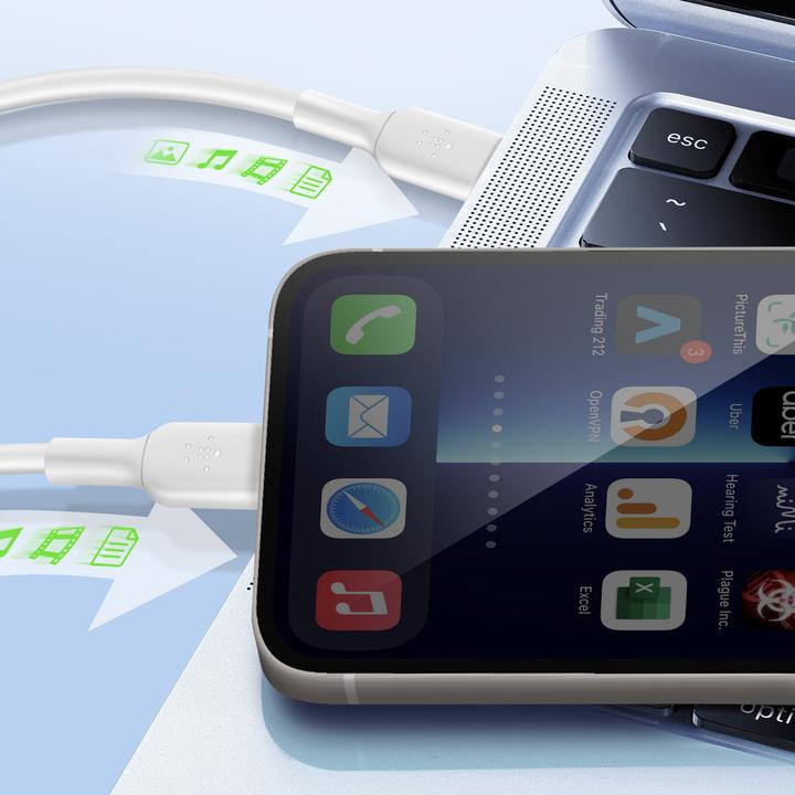 Actual product image Belkin Lightning - USB C (2 m, USB 3.2 Gen 1, 60 W)