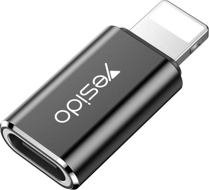 Produktbild Yesido - OTG Adapter (GS03) - Lightning to Type-C, Plug & Play, 480Mbps - Black (Lightning, USB Typ C)