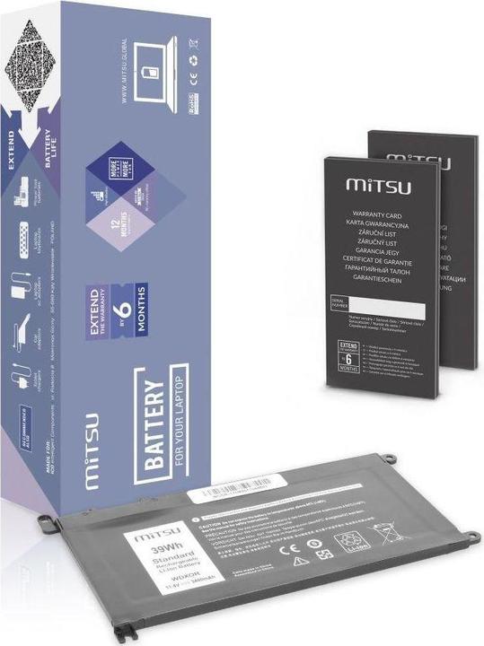 Produktbild Mitsu Dell Vostro 14 (5468), Inspiron 15 (5568) 3400 mAh (39 Wh) 11.4 aimed akumuliatorius (4 Zellen, 3400 mAh)