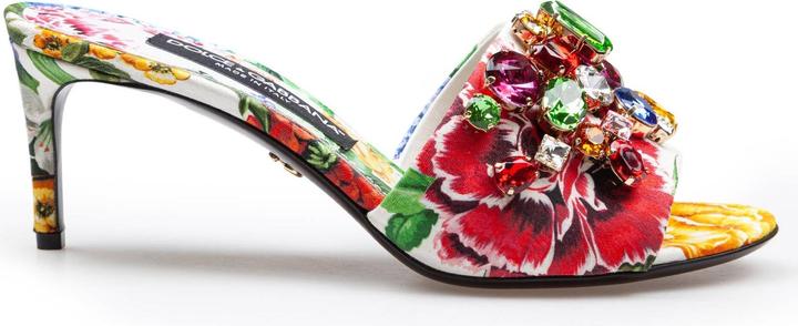 Actual product image Dolce & Gabbana mule in brocade with applied stones (38)