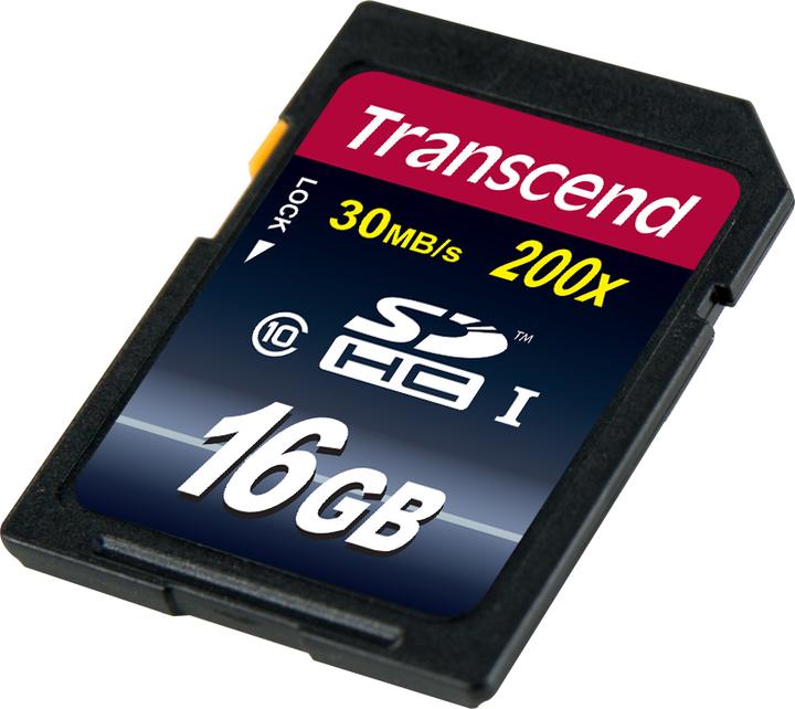 Actual product image Transcend SDHC 200x (16 GB, SDHC, U1, UHS-I)