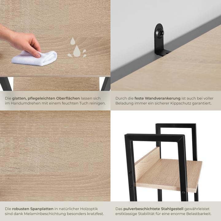 Actual product image tectake Étagère échelle (35.5 x 31.5 x 170.5 cm)
