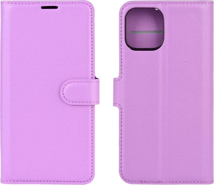 Cover-Discount iPhone 12 / 12 Pro - Leder Etui Hülle violett (Apple iPhone 12, Apple iPhone 12 Pro)