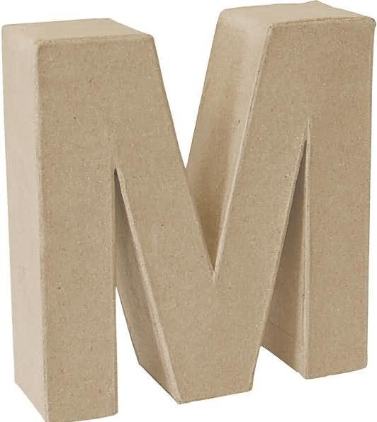 Produktbild Knorr Prandell Pappmache 3D-Buchstabe M 17,5x17x5,5 cm natur