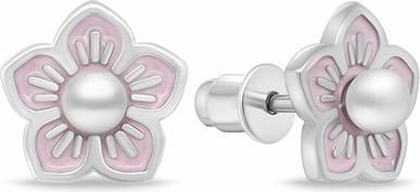 Brilio Silver - Sparkling silver stud earrings with zircons EA1050W