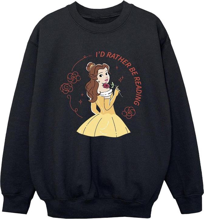 Disney Beauty And The Beast I'd Rather Be Reading Sweatshirt Jungen