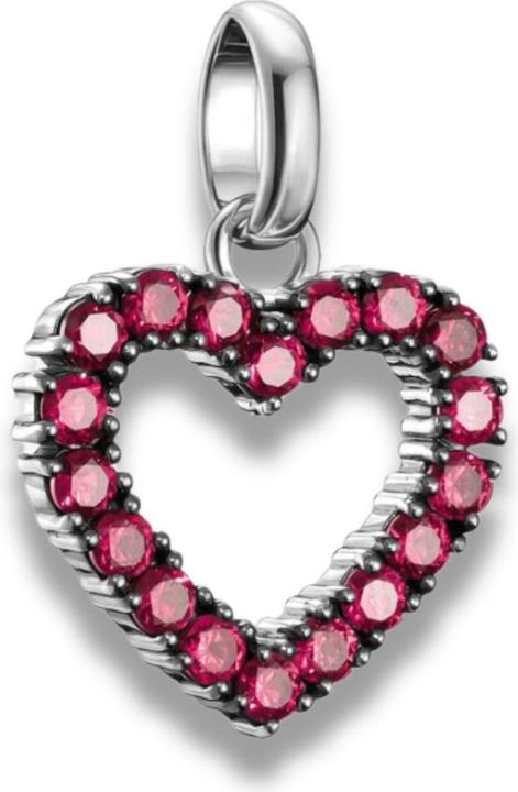 Actual product image Thomas Sabo Charm-Anhänger Herz mit roten Steinen Connect Silber (Sterling Silver)