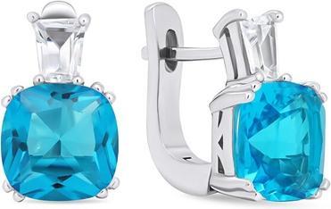 Brilio Silver - Timeless silver earrings with zircons EA633WAQ