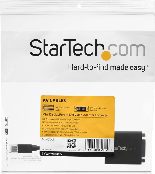 Actual product image StarTech Mini Displayport To Dvi (Mini DP, 18.50 cm)
