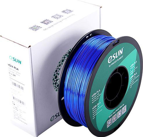 Actual product image eSUN EPLA-SILK 1,75mm BLUE 1kg 3D FILAMENT (PLA, 1.75 mm, 1000 g, Blue)