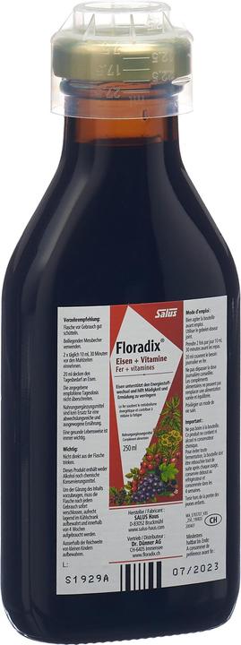 Image du produit Floradix Vitamines et Fer organique (1 pièce(s), Liquide, 614 g)