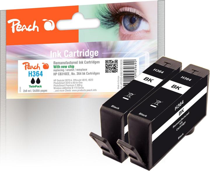 Actual product image Peach Ink BK TP kompt CB316EE/No.364 Twinpack (FC)