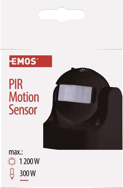 Actual product image Emos Motion detector (PIR sensor) IP44 1200W Black (12 m)