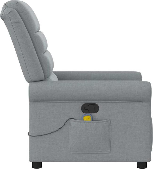 Immagine prodotto VidaXL Poltrona massaggiante in tessuto grigio chiaro poltrona TV massaggiante