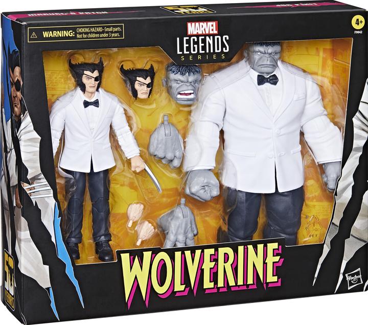 Actual product image Hasbro Wolverine 50th Anniversary Marvel Legends pack 2 figurines Marvel's Patch & Joe Fixit 15 cm