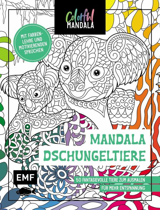 Mandala colorato - Mandala - Animali della giungla