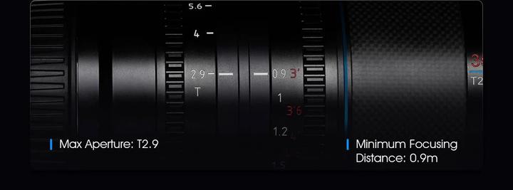 Produktbild Sirui Saturn 35mm T2.9 1.6x anamorphotes Carbon-Vollformat-Objektiv Canon RF R35B (Canon RF, Vollformat)