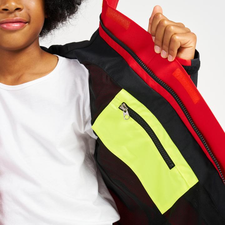 Produktbild Tribord Regenjacke Segeljacke Kinder wasserdicht winddicht - Sailing 300 rot/gelb