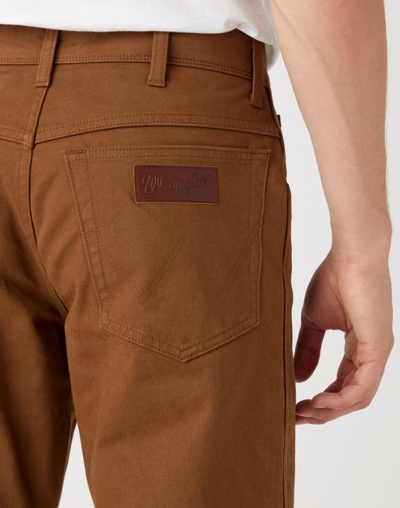 Actual product image Wrangler Texas Slim Pant Straight Fit Saddle Brown (W32/L30)