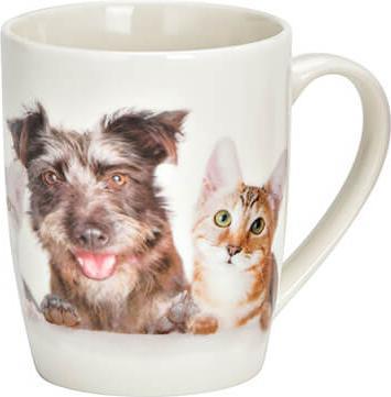 Produktbild Beanarella Porzellantasse mit Tiermotiv, Hund und Katze Design 1 (360 ml)