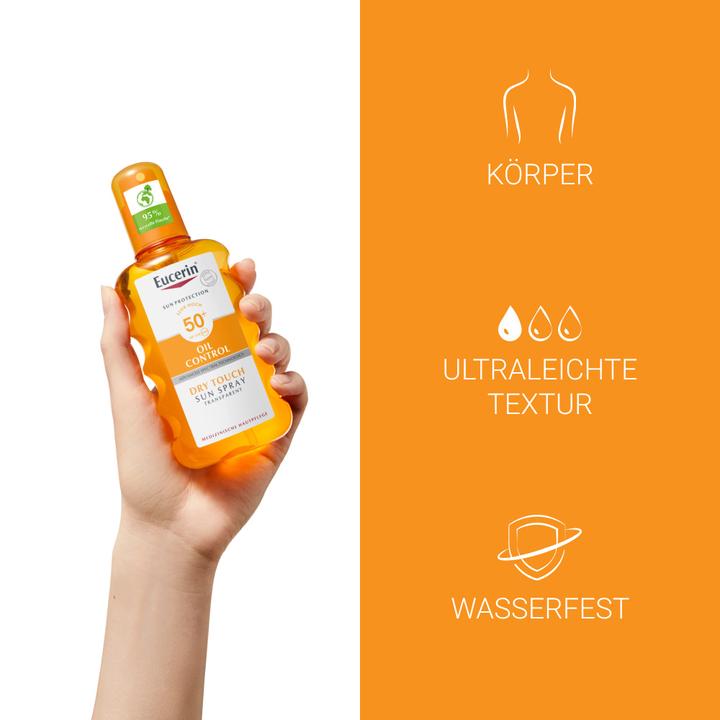 Immagine prodotto Eucerin SUN Spray corpo Sensitive Protect Trasparente SPF 50+ (Spray solare, SPF 50, 200 ml, 211 g)