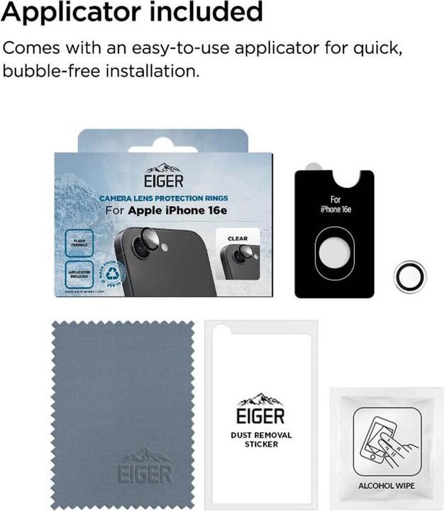 Produktbild Eiger Mountain Glass Lens (1 Stück, Apple iPhone 16e)