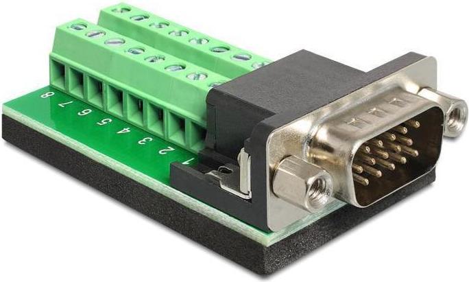 Actual product image Delock Terminal block VGA 15Pin connector (Component, 5.40 cm)