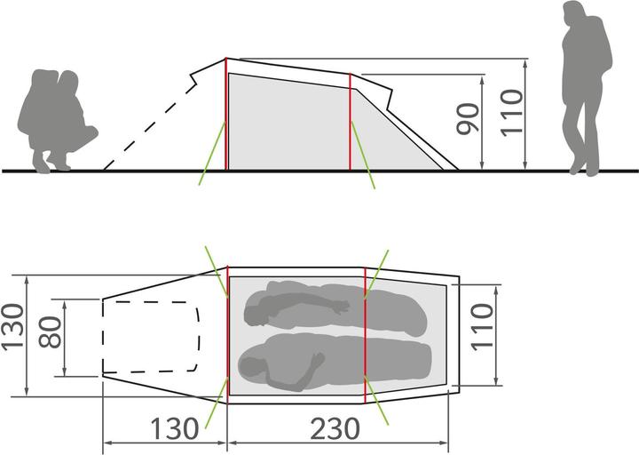 Produktbild Vaude Arco (Tunnelzelt, 2.90 kg, 2 Personen)