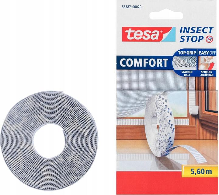 Produktbild tesa Insektenschutz COMFORT, Klettband Ersatzrolle, ohne Bohren