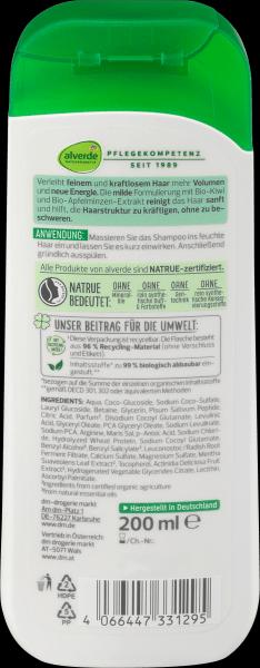 Image du produit dm alverde Volume Kiwi bio Menthe à pomme bio (200 ml, Shampoing liquide)