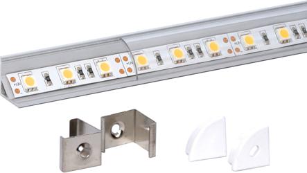 Produktbild Lumina Swiss LED Eckprofil Set transparent 110cm (1x50cm + 1x60cm) (110 cm, Indoor)