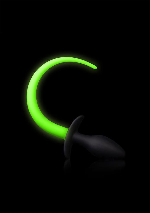 Actual product image Ouch! Puppy Tail plug - Glow in the Dark