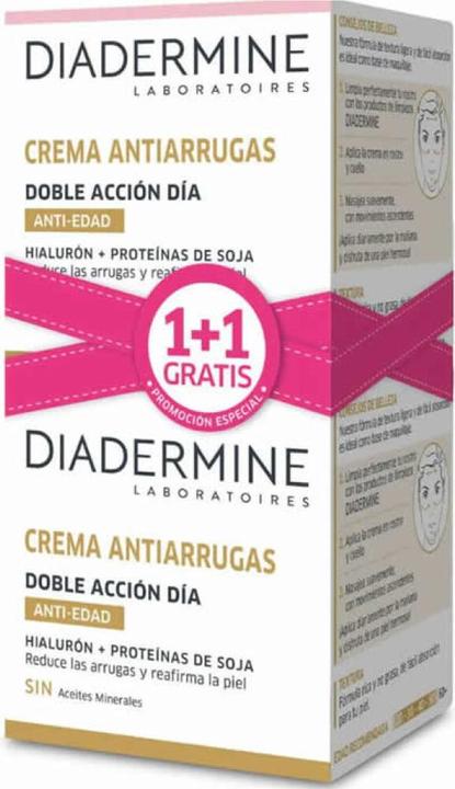 Actual product image Diadermine Double Action Anti Wrinkle Day Cream 50ml Set 2 Pieces (Facial care set)