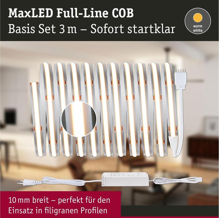 Produktbild Paulmann MaxLED 500 Full-Line COB Stripe Set (Warmweiss, 300 cm, Indoor)