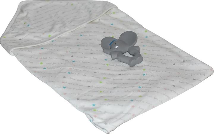 Actual product image Tikiri Alvin gift set with cloth & teething ring