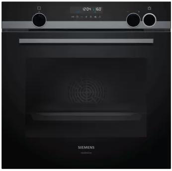 Actual product image Siemens HR478G5B6S iQ500 Built-in oven w. steam support Black, stainless steel