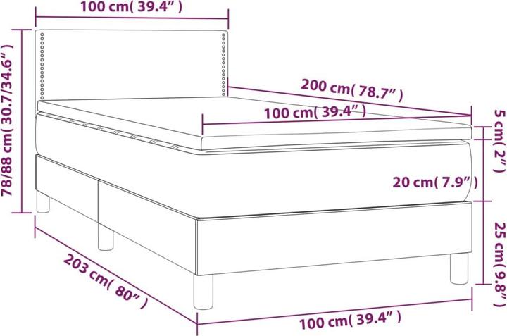 Produktbild VidaXL Azael (100 x 200 cm, 100 x 200 cm)