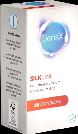 SensX Silk Line" 20 thin condoms with improved fit (20 pcs.)