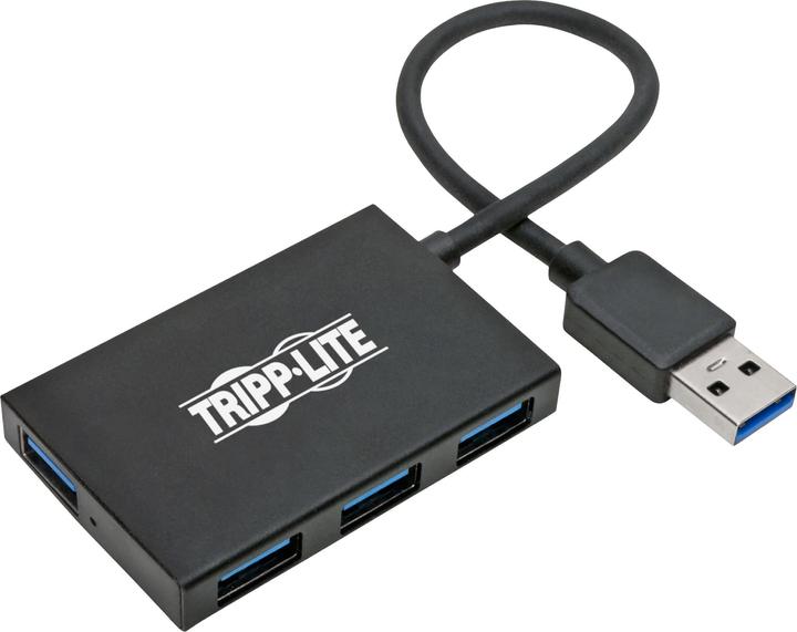 Actual product image Eaton 4-Port USB 3.0 SuperSpeed Slim Hub 5Gbps 4x USB-A Portable Aluminum (USB-C, 4 Ports)