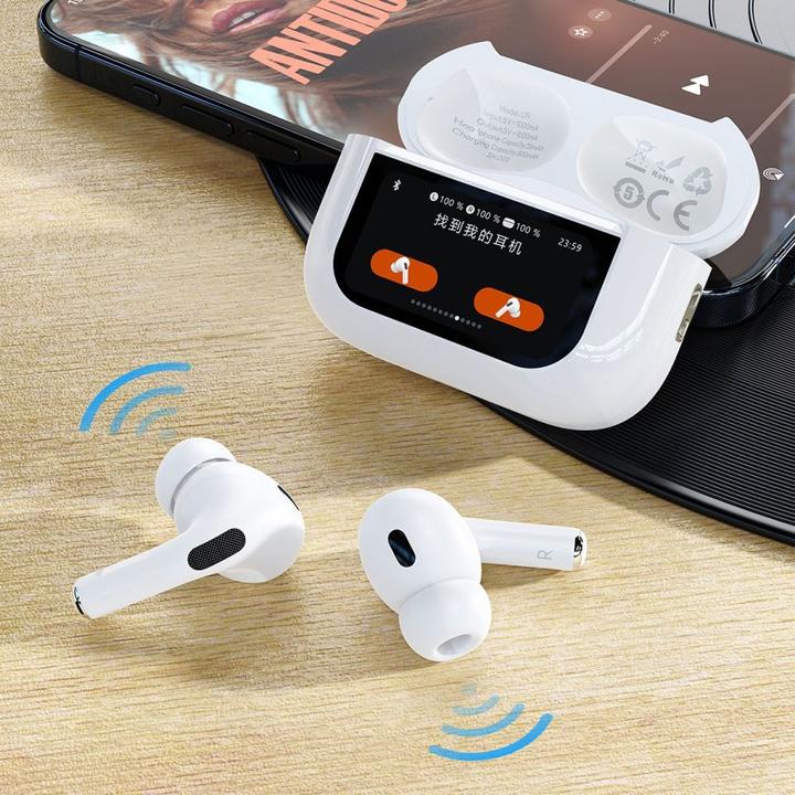 Image du produit Dudao Ecouteurs intra-auriculaires U19 TWS sans fil Bluetooth 5.3 avec écran LED - blanc (4.50 h, Filaire)