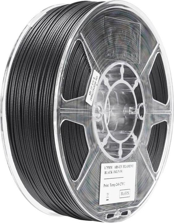 eSUN EABS-CF 1,75mm BLACK 1kg (ABS, 1.75 mm, 1000 g, Schwarz)