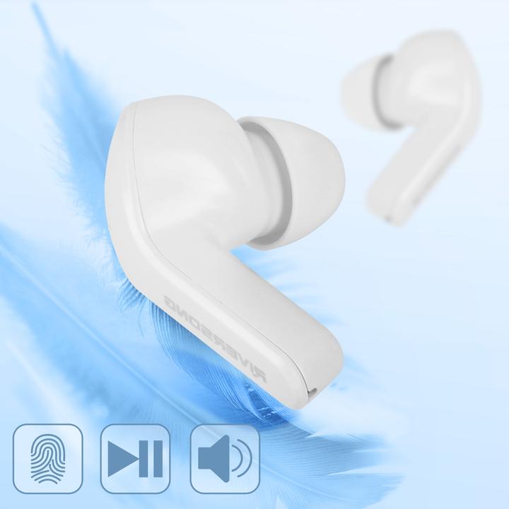 Produktbild Riversong Bluetooth-Kopfhörer AirFly M2 TWS weiss EA233 (ANC, 5 h, Kabellos)