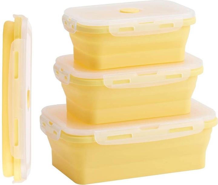 Produktbild König Design Gefrier Dosen Lebensmittel Vorrats Behälter Frischhaltedosen Deckel Faltbar (1.20 l)