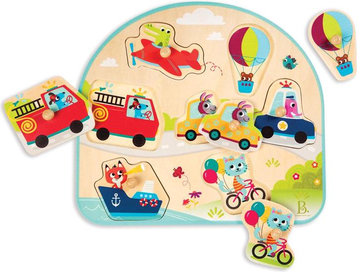 Produktbild B.toys B. Vehicles On The Go - Holzpuzzle Verrückte Fahrzeuge 7-teilig (7 Teile)