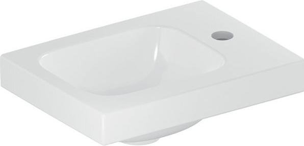 Produktbild Geberit iCon Light Handwaschbecken, 38 cm x 28 cm, mit Hahnloch rechts, ohne Überlauf, Ablagefläch (280 mm, 380 mm)